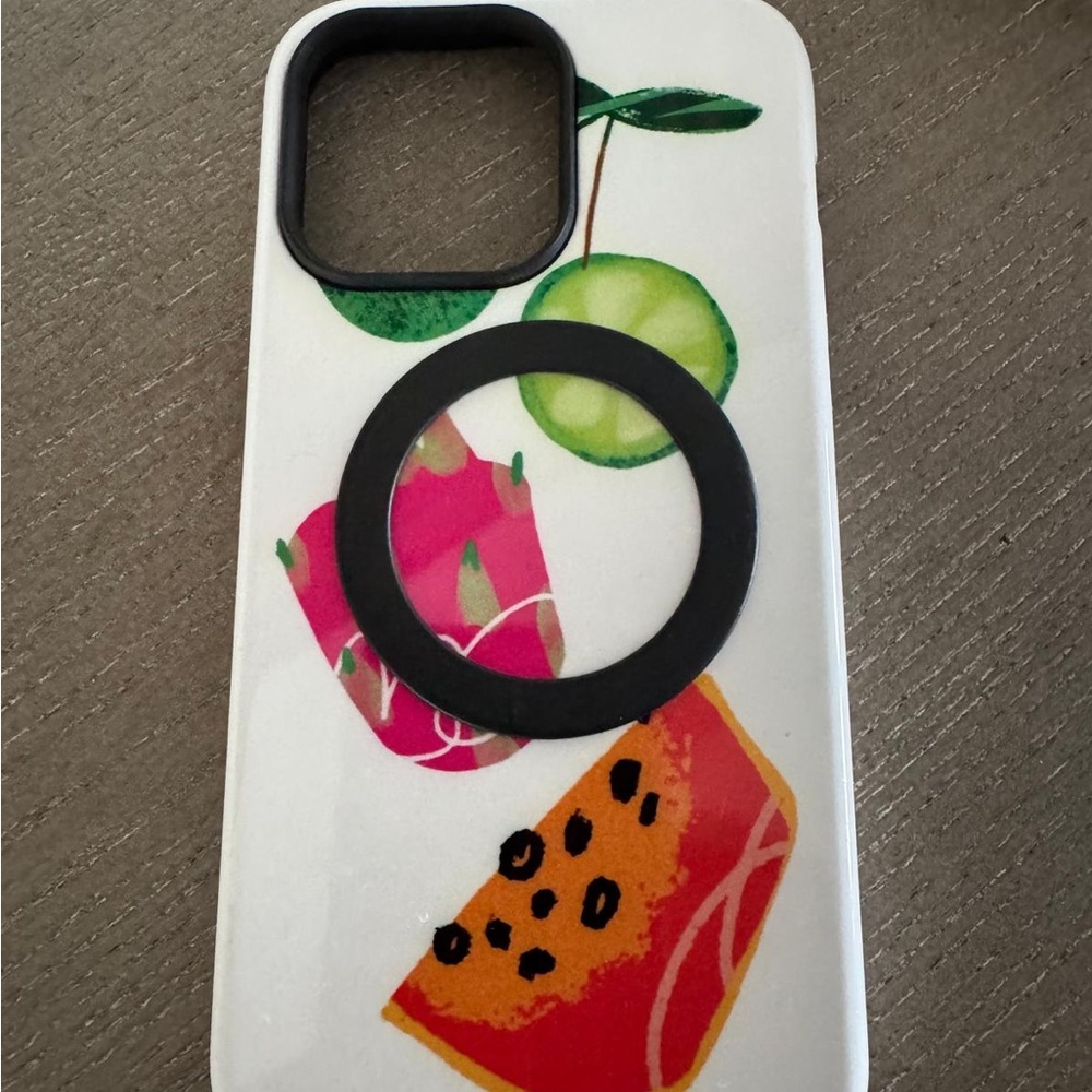 Stylish White Phone Case with Fruit Design